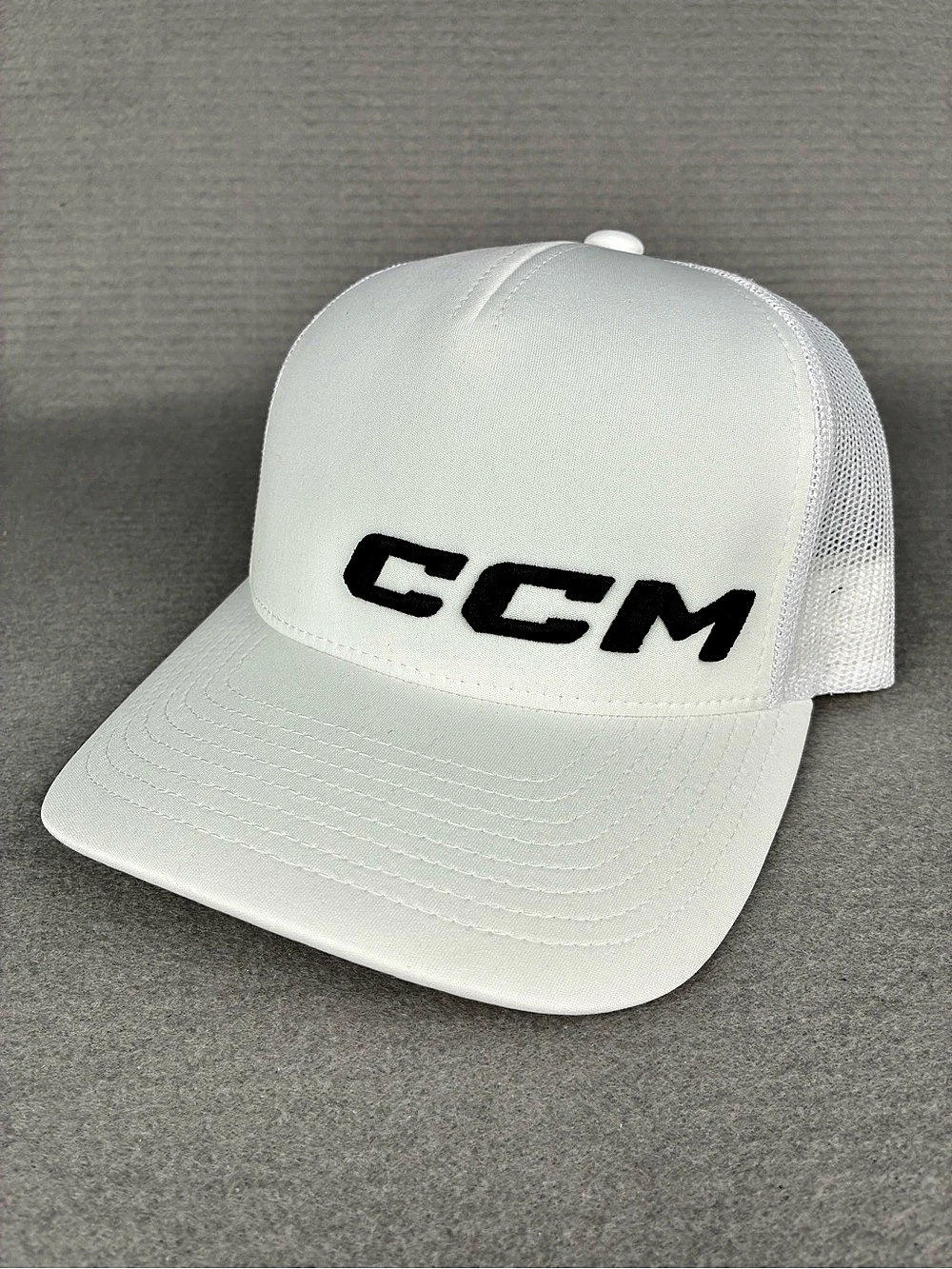 CCM Hockey Athleisure Meshback Trucker Snapback Hat White